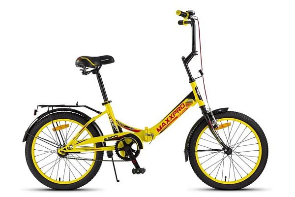 Велосипед городской складной MAXXPRO S200 20" 14" желто-красный Y116-H36007 