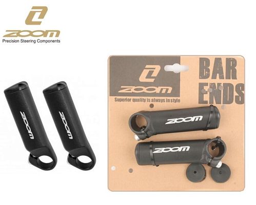 Рога на руль ZOOM A27, алюминий, 100 мм, Lock On, черный, RBEMTA270001