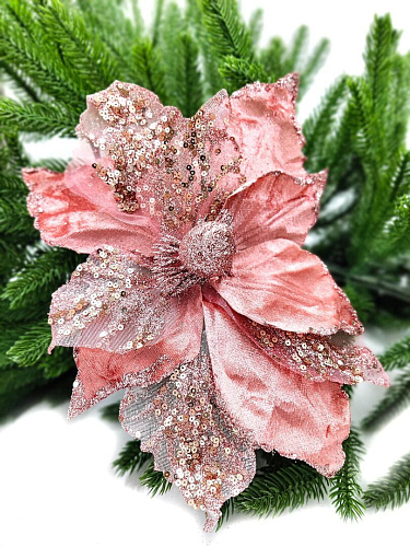 													Цветок розовый d 23 см Flo-12-3Pink фото 3