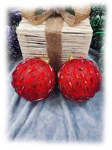 Набор шаров 10 см 2 шт красный 165728 Набор шаров 10 см 2 шт красный 165728