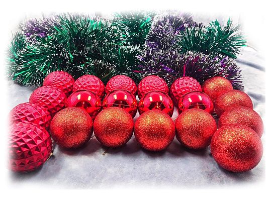 Набор шаров 6 см 20 шт красный 60AGV20-H09R