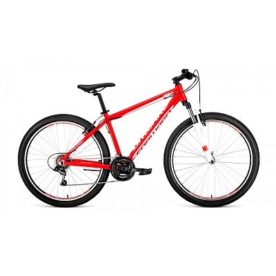 Велосипед горный FORWARD Apache 1.0 27.5" 17" 21 ск. красно-белый RBKW0M67Q018 2020