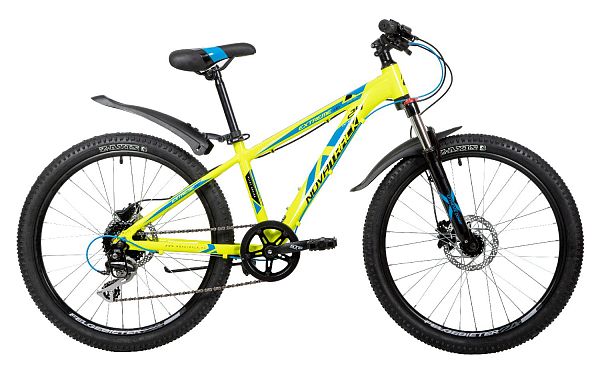 Велосипед горный Novatrack Extreme HD 24" 13"  ск. салатовый 24AHD.EXTREMEHD.13GN20 2020