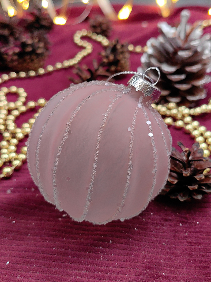 Шар жемчужно-розовый 8 см, стекло Merry Green MG24138 фото 2 Шар жемчужно-розовый 8 см, стекло Merry Green MG24138 фото 2