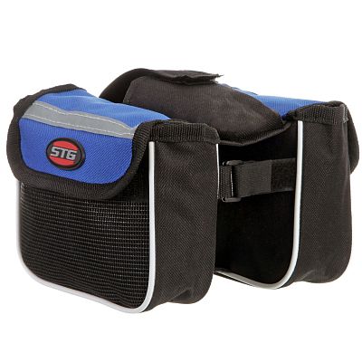 Велосумка на раму STG 12009, 17х4х31,5 см,   сине-черная Х68732-5