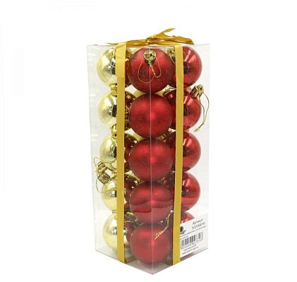 Набор шаров 5 см 20 шт красный, золотой 5020AB/H1