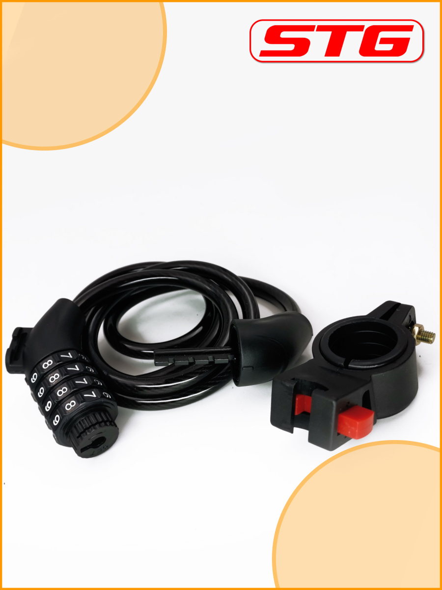 Замок STG , 8ммx1200мм, черный, Х87802 фото 2 Замок STG , 8ммx1200мм, черный, Х87802 фото 2