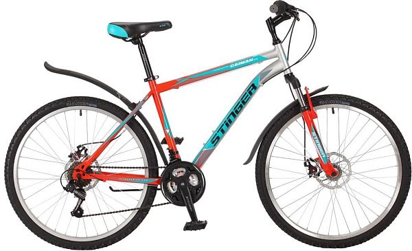 Велосипед горный Stinger Caiman D 26" 20" 18 ск. оранжевый 26SHD.CAIMD.20OR7 