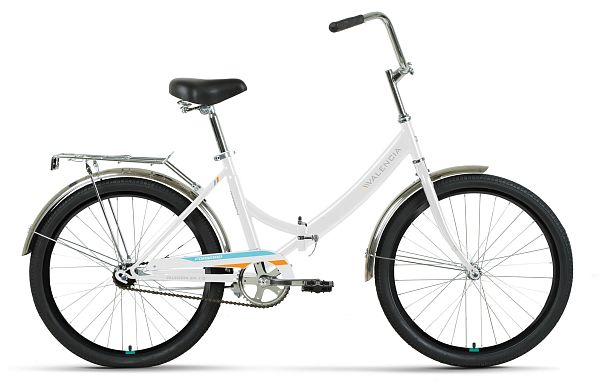 Велосипед городской складной FORWARD VALENCIA 24 1.0 24" 16" 1 ск. белый/оранжевый RBK22FW24071 2022