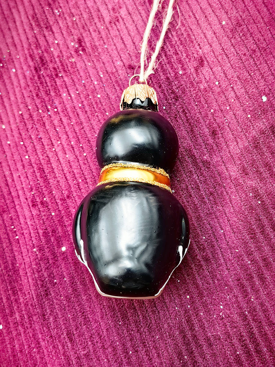 Елочная игрушка Пингвин черный/серебристый 8 см, стекло // пингвин фото 3 Елочная игрушка Пингвин черный/серебристый 8 см, стекло // пингвин фото 3