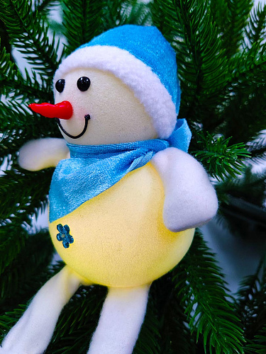 													Снеговик 14 см синий 27010-1Blue фото 3