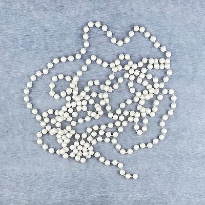 Бусы белый 3 м см SML-19beads-X