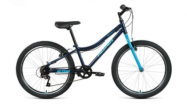 Велосипед горный ALTAIR MTB HT 1.0 24" 12" 6 ск. темно-синий/мятный RBKT11N46003 