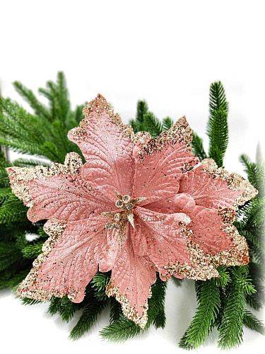 													Цветок пудра d 28 см 99222801powder фото 4