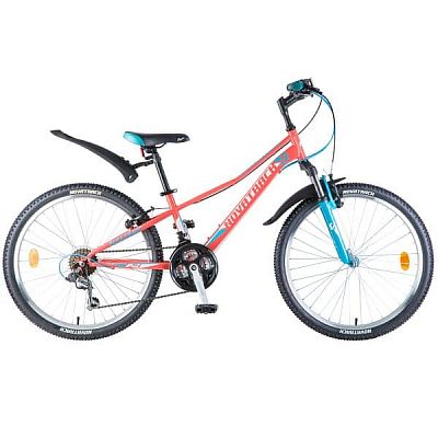 Велосипед горный Novatrack VALIANT 24" 10" 18 ск. Коралловый 24SH18V.VALIANT.10CRL9 