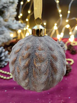 Шар бронзовая эпоха 8 см, стекло Merry Green MG24168