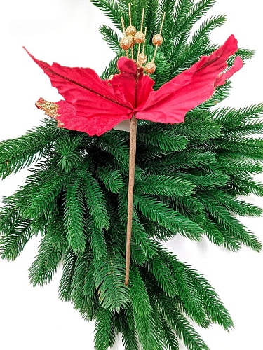 													Цветок красно-золотой d 23 см Flo-1 фото 2