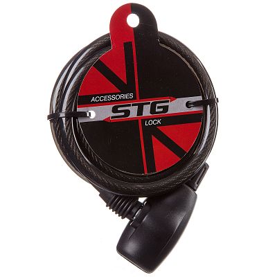 Замок с ключом STG GK102.306, 10x1800мм, черный,  Х66506