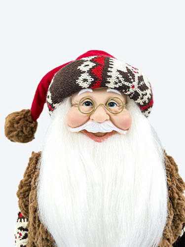 													Дед Мороз  45 см коричневый, красный S1074-18 фото 2