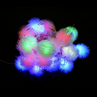 Уценка Светодиодная гирлянда нить 3,5 м, цветной (RGB) 20 LED пушок, , провод , K130-235