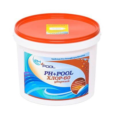 Быстрый стабилизированный хлор PH+POOL Хлор-60 ударный 4 кг. Гранулы 310003/310142