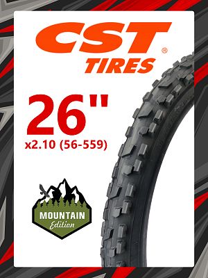 Велопокрышка CST 26"x2.10 (56-559) WIREBEAD MTB C1269  черный TB70048200