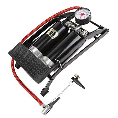 Насос ножной Bike Parts BOX 55х120 автониппель (AV, Schrader) сталь T15702