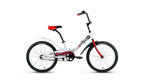 													Велосипед детский FORWARD SCORPIONS 20 1.0 20" 10,5" бело-красный RBKW15N01003 2021