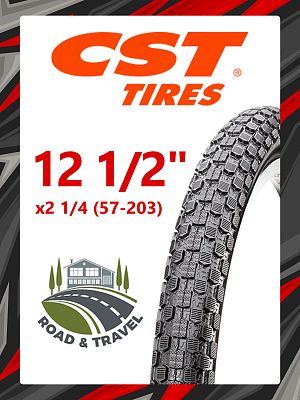 Велопокрышка CST 12"1/2x2 1/4 (57-203) WIREBEAD C1382N  черный TB05569000