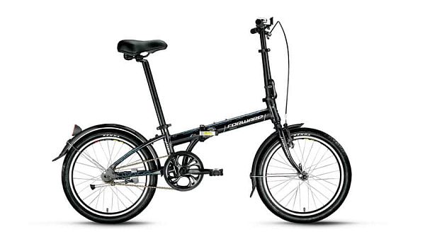 Велосипед городской складной FORWARD Enigma 1.0 20" 11" 1 ск. черный глянцевый FORWARD Enigma 1.0 11