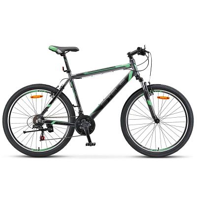 Велосипед горный хардтейл  STELS Navigator 600 V 26" 20" Антрацитовый-зеленый LU070113 
