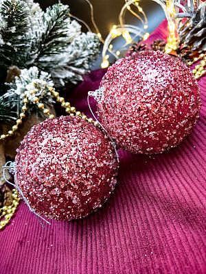 Набор шаров 10 см 2 шт розовый 07547PP10