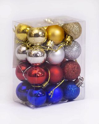 Набор шаров 3 см 24 шт МИКС 3024ABC/MIX