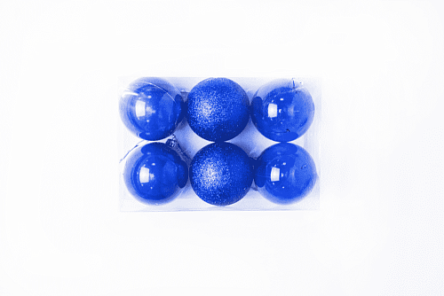 													Набор шаров 8 см 6 шт синий 80TGUV06-01B