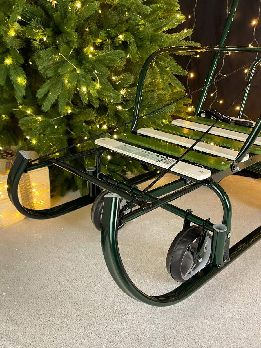 Санки с ручкой детские Тимка 6 универсал зеленый лак 5863564/Т6У/32 фото 6 Санки с ручкой детские Тимка 6 универсал зеленый лак 5863564/Т6У/32 фото 6