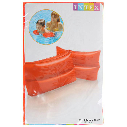 													Нарукавники INTEX "НЕОН" 25x17 от 6 до 12 лет оранжевый 59642 фото 5