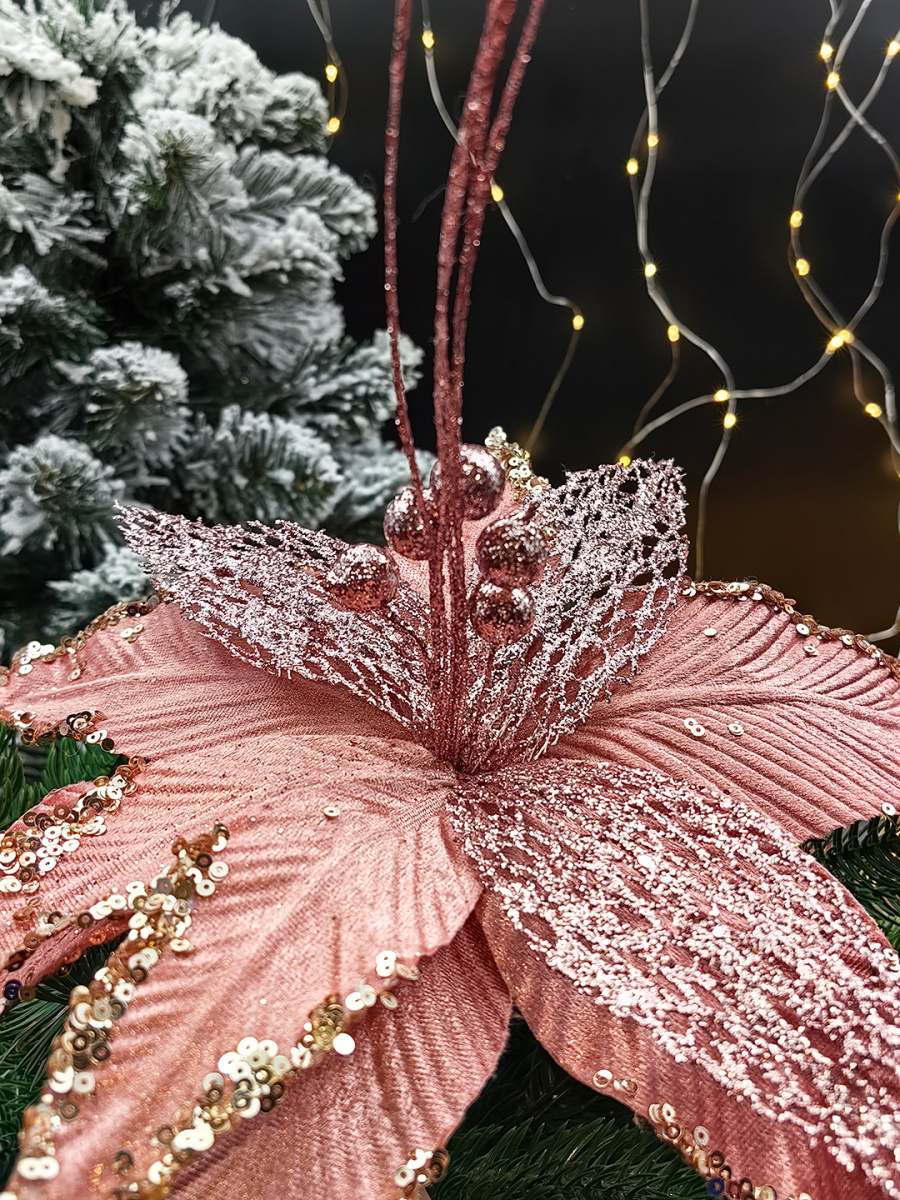 Цветок розовое золото d см Flo-12-84rosegold фото 2 Цветок розовое золото d см Flo-12-84rosegold фото 2