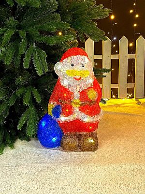 Светодиодная фигура Дед Мороз красный 30 см акрил 35-40-4