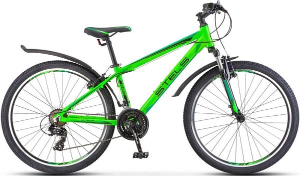 Велосипед горный хардтейл  STELS Navigator 620 V 26" 14" неоново-зелен-черный LU074399 