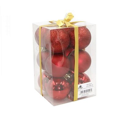 Набор шаров 7 см 12 шт красный 7012ABC/R