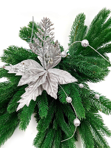 Цветок серебристый d 23 см Flo-3S(U) фото 2 Цветок серебристый d 23 см Flo-3S(U) фото 2