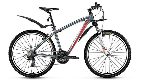 Велосипед горный FORWARD Agris 1.0 26" 19" 21 ск. серый глянцевый FORWARD Agris 1.0 19" серый глянце