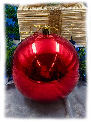 Шар 12 см 1 шт красный 120SP01-01R