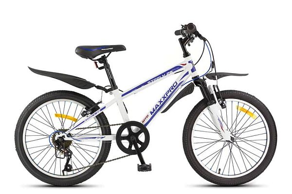Велосипед горный MAXXPRO STEELY 20 20" 11" 6 ск. бело-синий Y104-H36120 