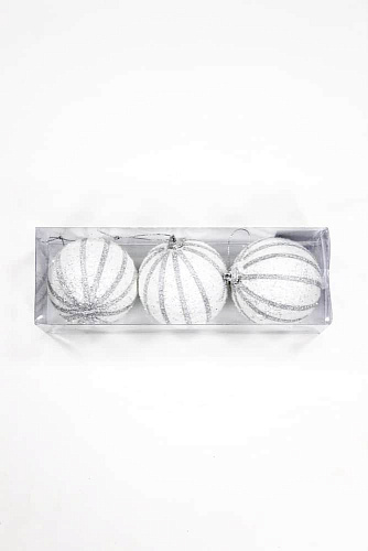 													Набор шаров 8 см 3 шт белый 9920581