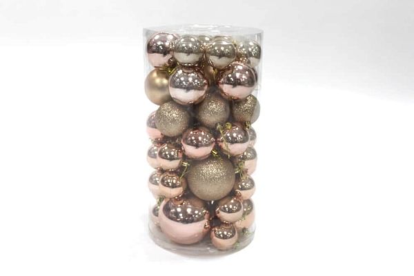 Набор шаров  см 52 шт розовое золото 60120AGV52-01RD