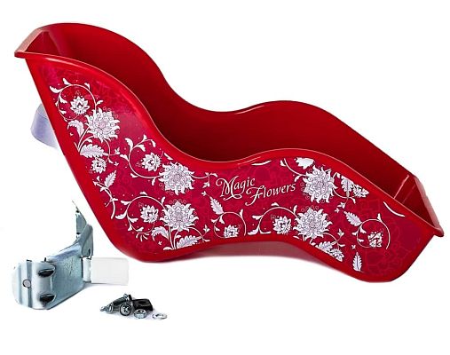 Кресло велосипедное для куклы "Волшебные цветы" красное Vinca sport VS-KD01 red Magic flowers