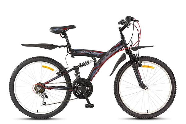 Велосипед горный двухподвес MAXXPRO Dakar 24" 17,5" 6 ск. черно-серо-красный Y104-H36102 