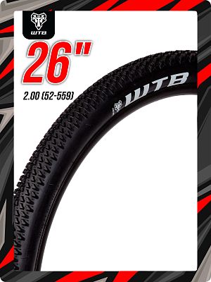 Велопокрышка WTB 26"x2.00 (52-559) WOLVERINE SS DNA Compound 60 TPI черный Х95453