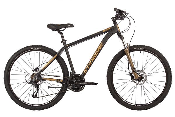 Велосипед горный Stinger ELEMENT PRO SE 27.5" 16" 21 скорость (3x7) ск. золотой 27AHD.ELEMPRO.16GD22